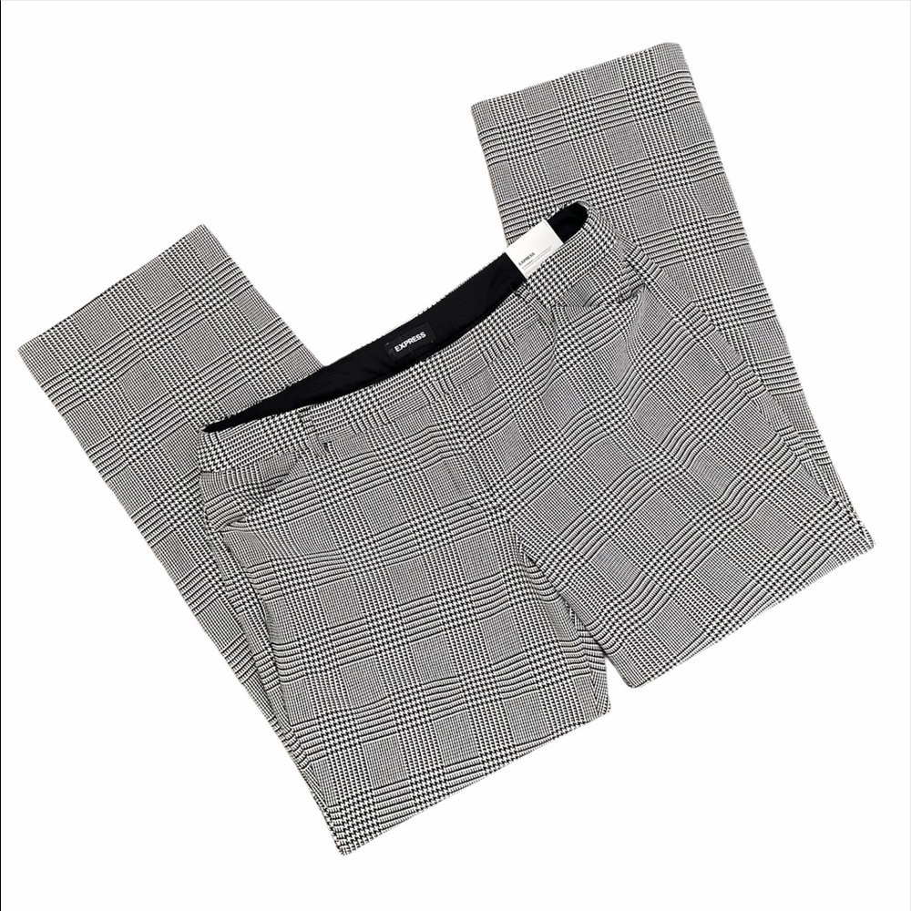 NWT express editor boot low rise houndstooth pants